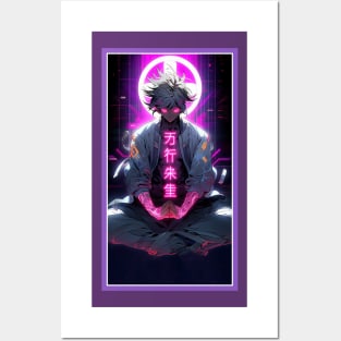 Anime Hero Power Meditation | Quality Anime Artwork | Anime Power Energy Meditation |  Manga Anime Art Posters and Art